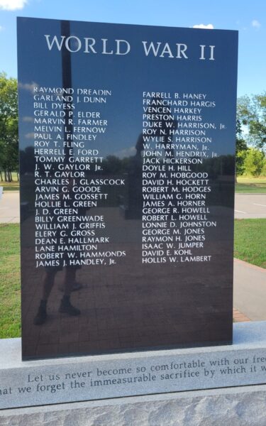 HUNT COUNTY WAR MEMORIAL STONE C