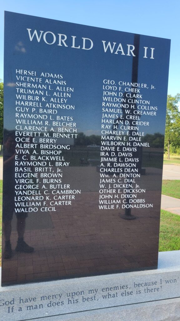 HUNT COUNTY WAR MEMORIAL STONE B