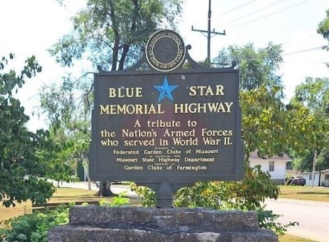 FARMINGTON BLUE STAR MEMORIAL HIGHWAY MARKER