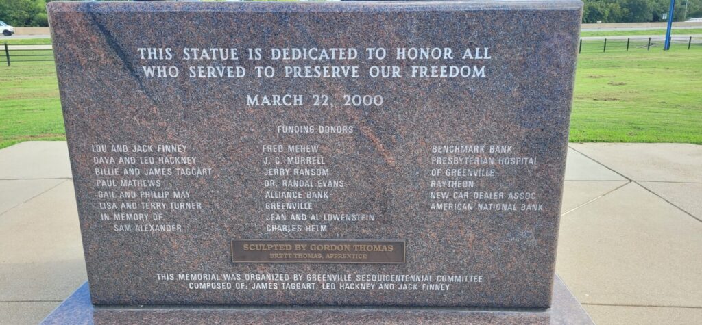 AUDIE LEON MURPHY MEDAL OF HONOR WAR MEMORIAL STONE
