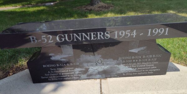 B-52 STRATOFORTRESS WAR MEMORIAL BENCH C