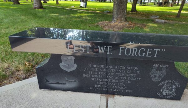 B-52 STRATOFORTRESS WAR MEMORIAL BENCH B