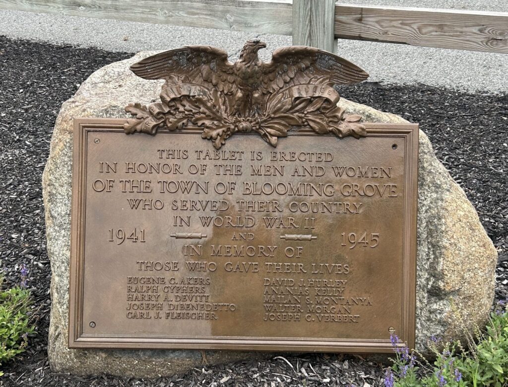TOWN OF BLOOMING GROVE WORLD WAR II MEMORIAL RESTORED