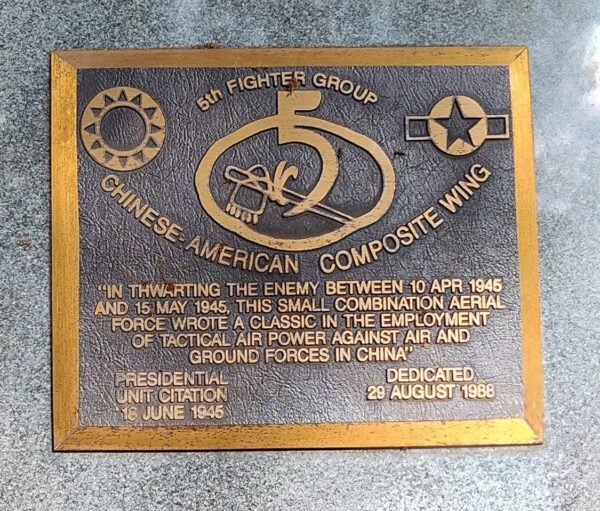 5TH FIGHTER GROUP WAR MEMORIAL PLAQUE