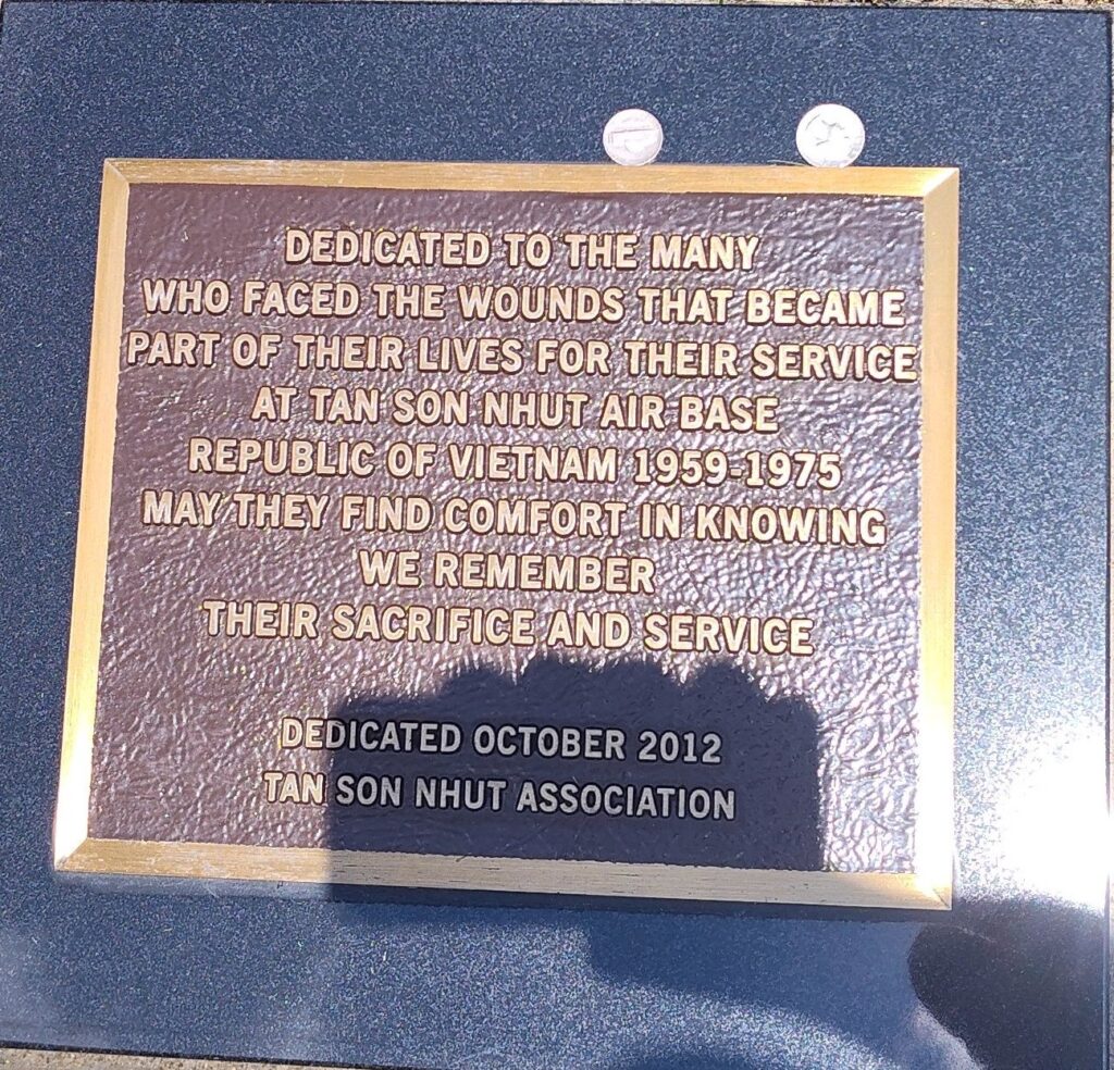 TAN SON NHUT AIR BASE WAR MEMORIAL PLAQUE