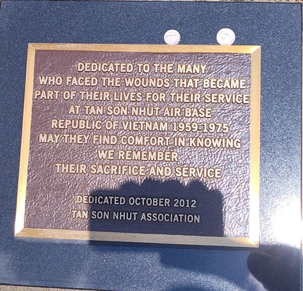 TAN SON NHUT AIR BASE WAR MEMORIAL PLAQUE