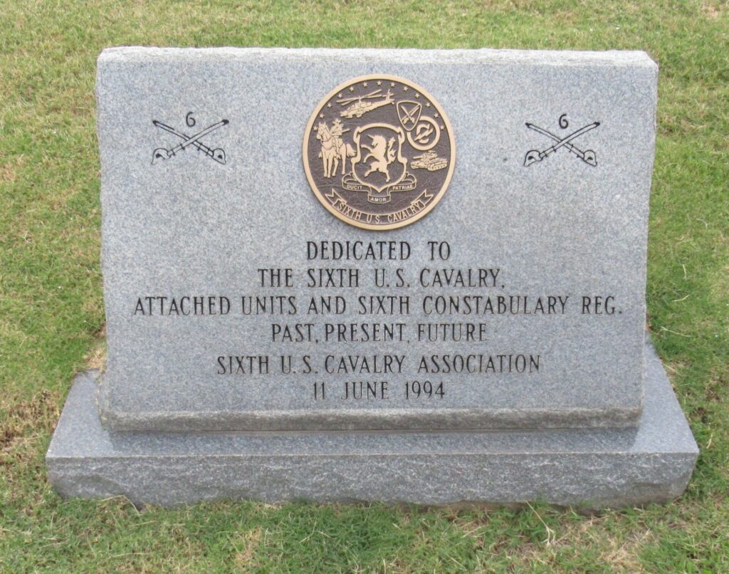 CHATTANOOGA NATIONAL CEMETERY SIXTH U.S. CAVALRY WRA MEMORIAL