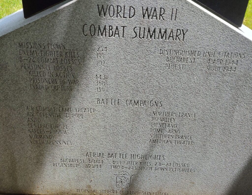 449TH BOMB GROUP (H) WAR MEMORIAL STONE