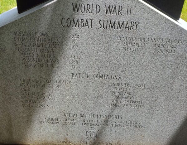 449TH BOMB GROUP (H) WAR MEMORIAL STONE