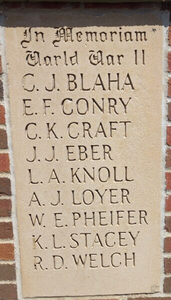IN MEMORIAM WORLD WAR II MEMORIAL WALL STONE A