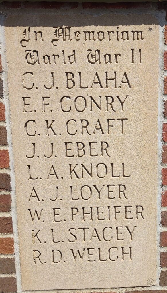IN MEMORIAM WORLD WAR II MEMORIAL WALL STONE A