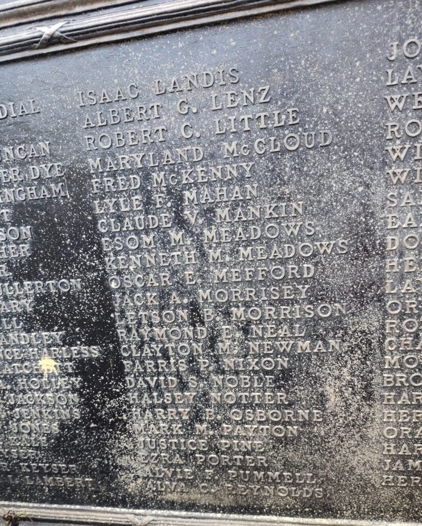 CABELL COUNTY WORLD WAR MEMORIAL ARCH PLAQUE D