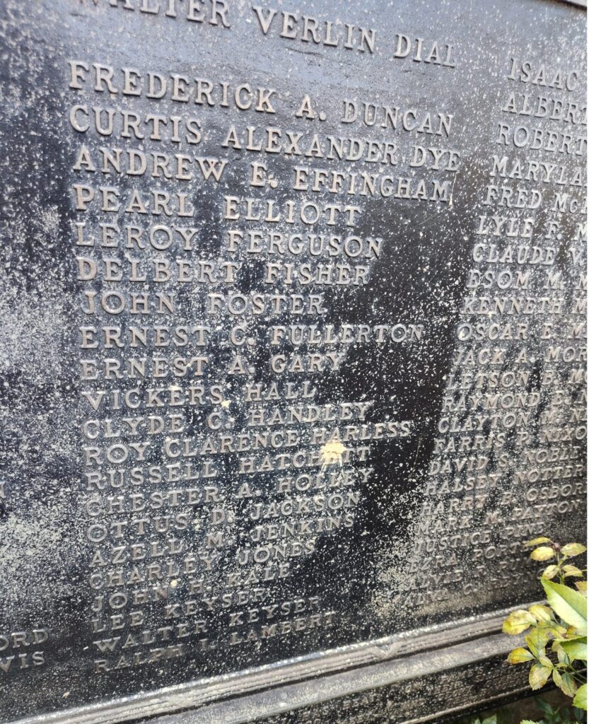 CABELL COUNTY WORLD WAR MEMORIAL ARCH PLAQUE C