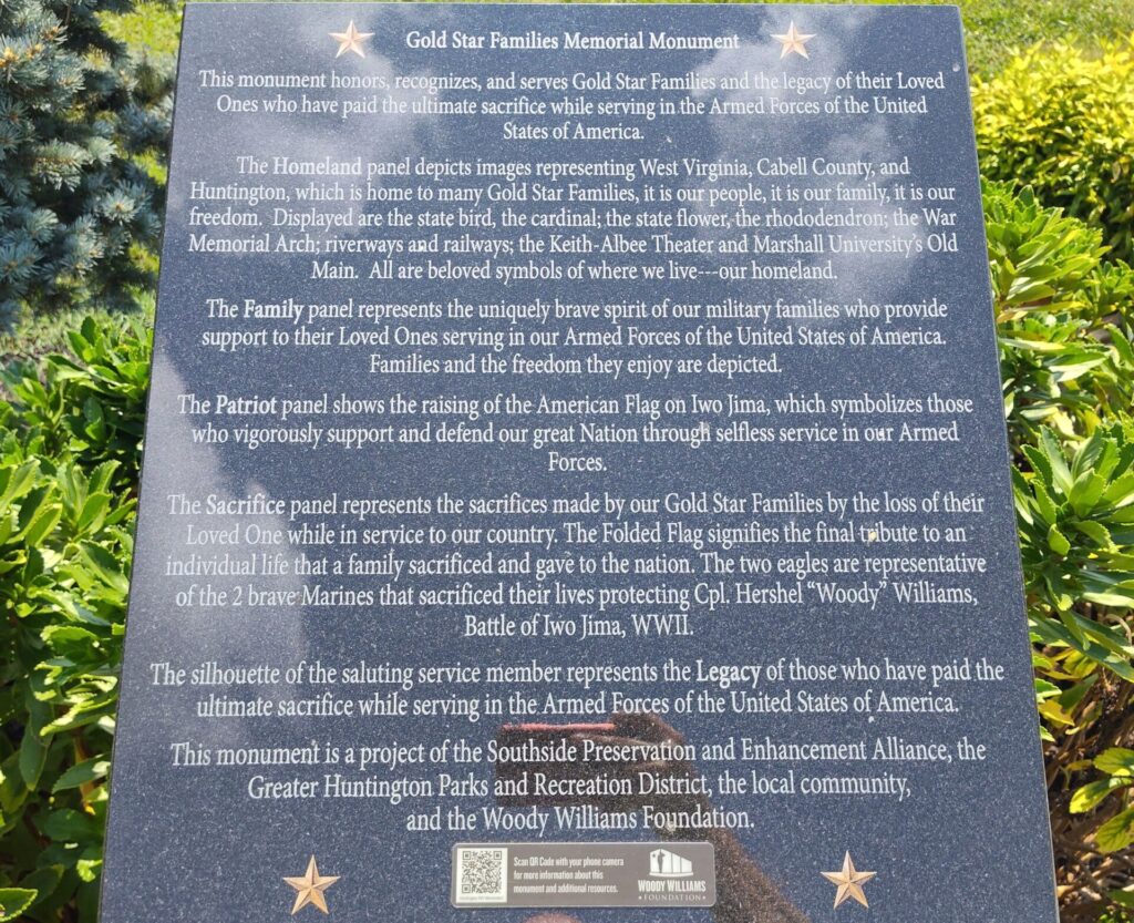 CABELL COUNTY GOLD STAR FAMILIES MEMORIAL MONUMENT STONE