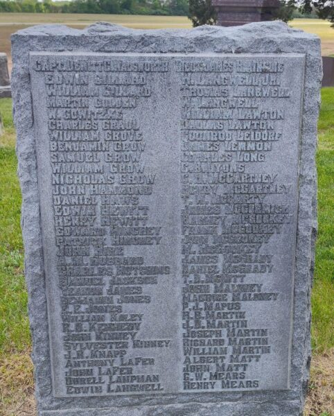 CASTALIA CEMETERY VETERANS MEMORIAL STONE B