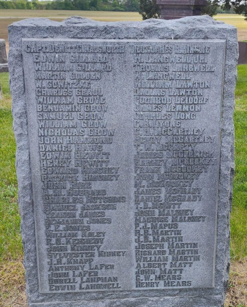 CASTALIA CEMETERY VETERANS MEMORIAL STONE B
