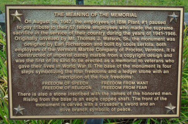 THE MEANING OF THE MEMORIAL PLAQUE
