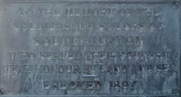 SOTHAMPTON SOLDIERS AND SAILORS MEMORIAL PLAQUE A