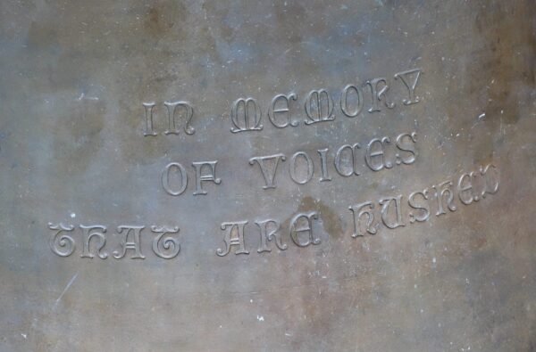 THE ORGINAL WORLD WAR I MEMORIAL CHURCH BELL INSCRIPTION