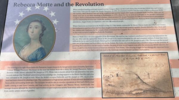 REBECCA MOTTE AND THE REVOLUTION WAR MEMORIAL PANEL