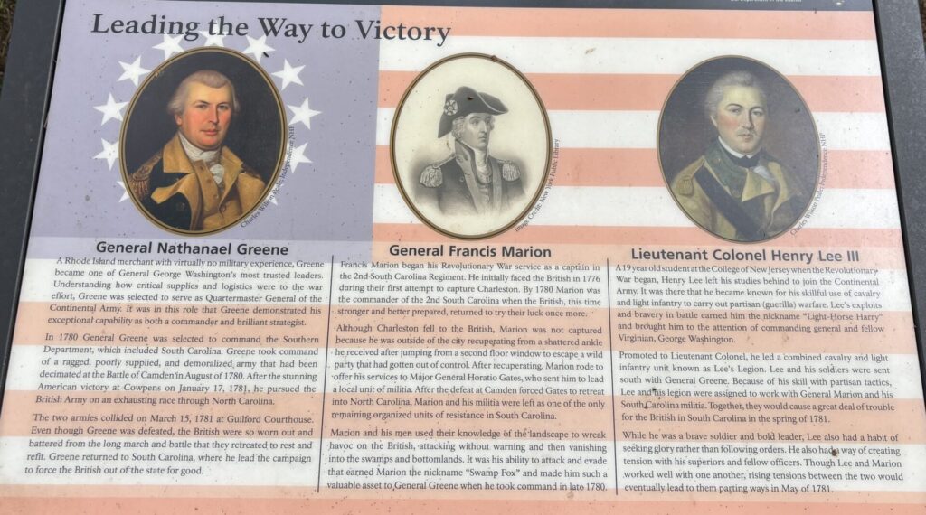 LEADING THE WAY TO VICTORY REVOLUTIONARY WAR MEMORIAL PANEL