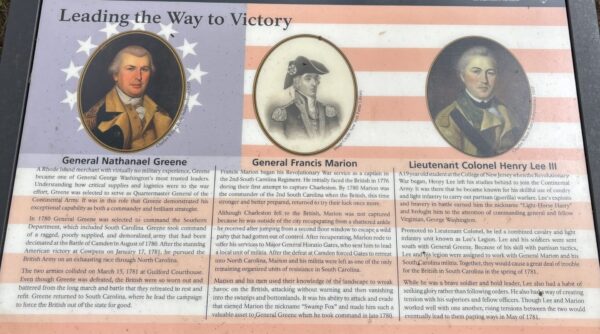 LEADING THE WAY TO VICTORY REVOLUTIONARY WAR MEMORIAL PANEL
