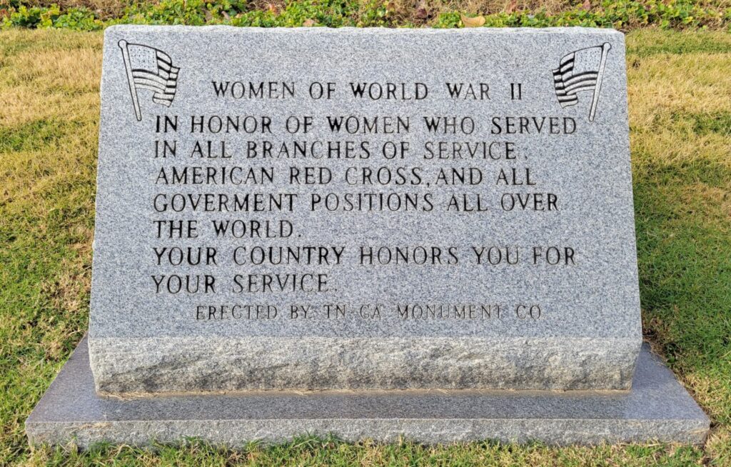 CHATTANOOGA NATIONAL CEMETERY WOMENT OF WORLD WAR II MEMORIAL