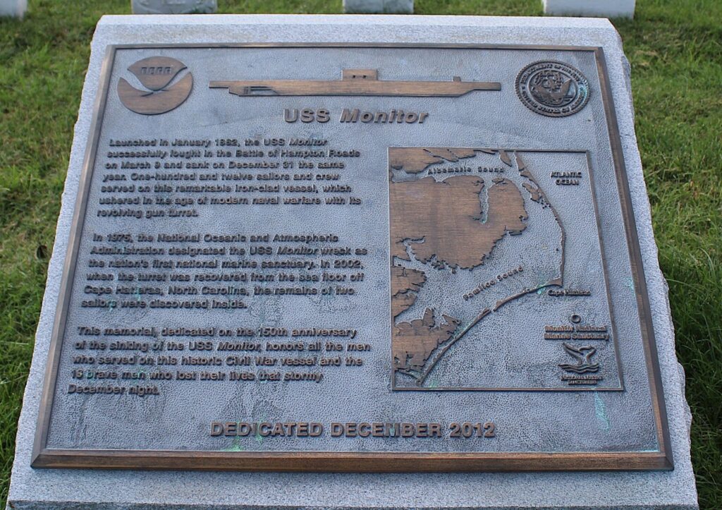 HAMPTON NATIONAL CEMETERY USS MONITOR WAR MEMORIAL