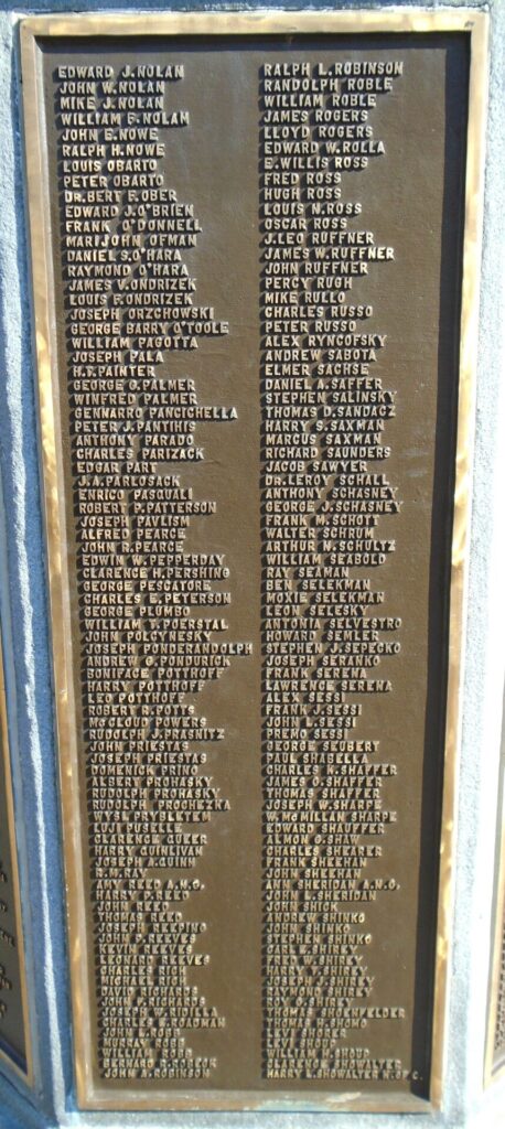 LATROBE, PA WORLD WAR MEMORIAL PLAQUE G