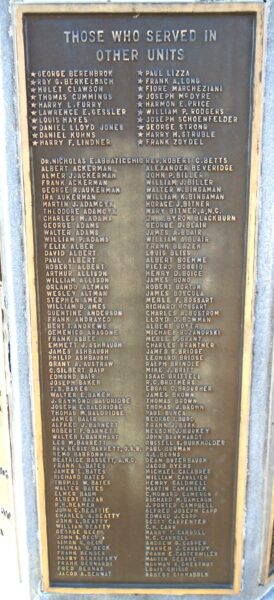LATROBE, PA WORLD WAR MEMORIAL PLAQUE C