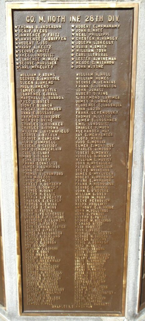LATROBE, PA WORLD WAR MEMORIAL PLAQUE B