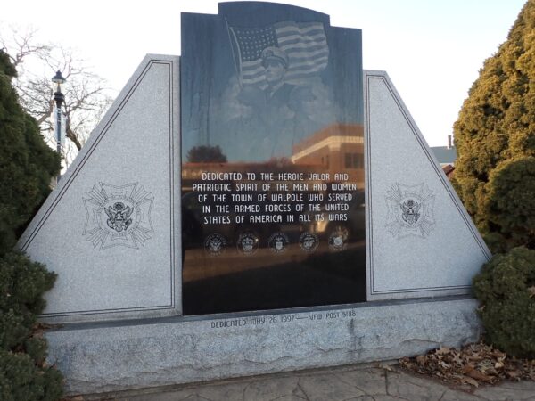 WALPOLE ARMED FORCES WAR MEMORIAL FRONT