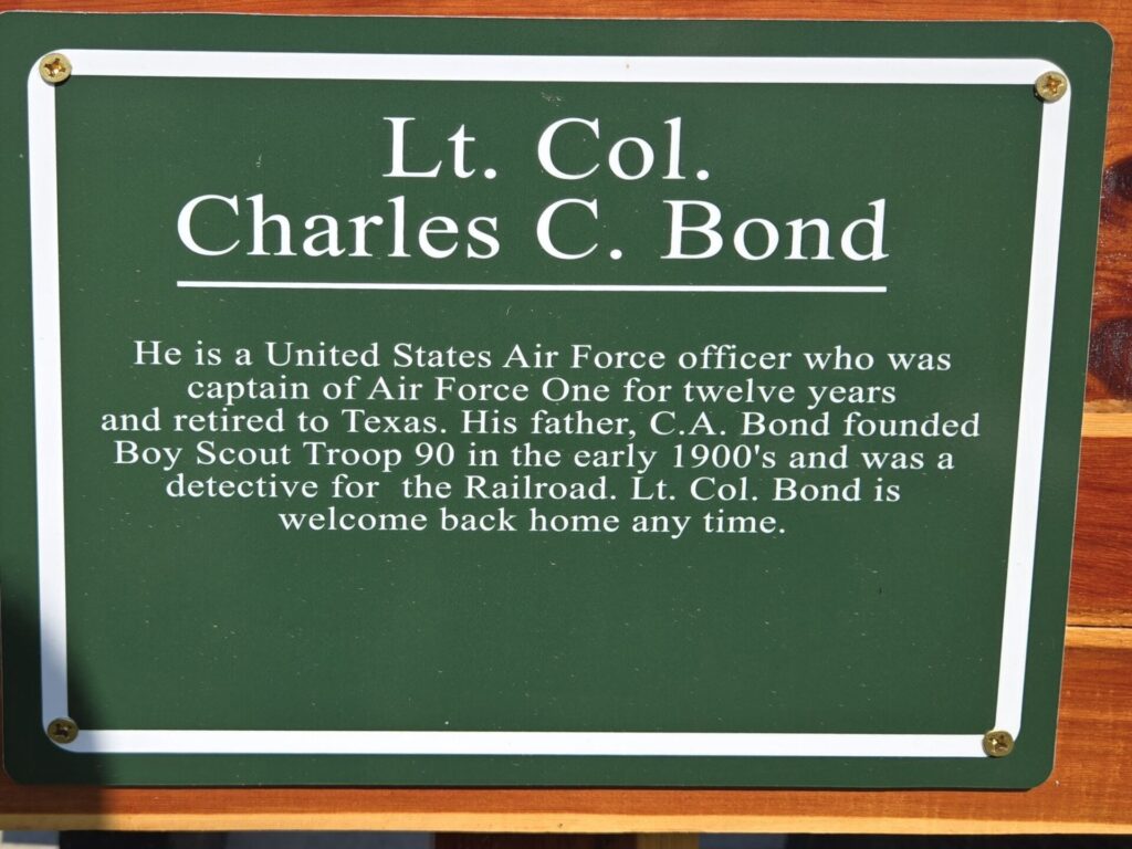 LT. COL. CHARLES C. BOND MEMORIAL PLAQUE
