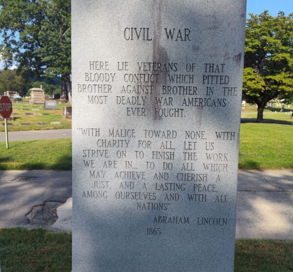 TO HONOR OUR CIVIL WAR VETERANS MEMORIAL SIDE D