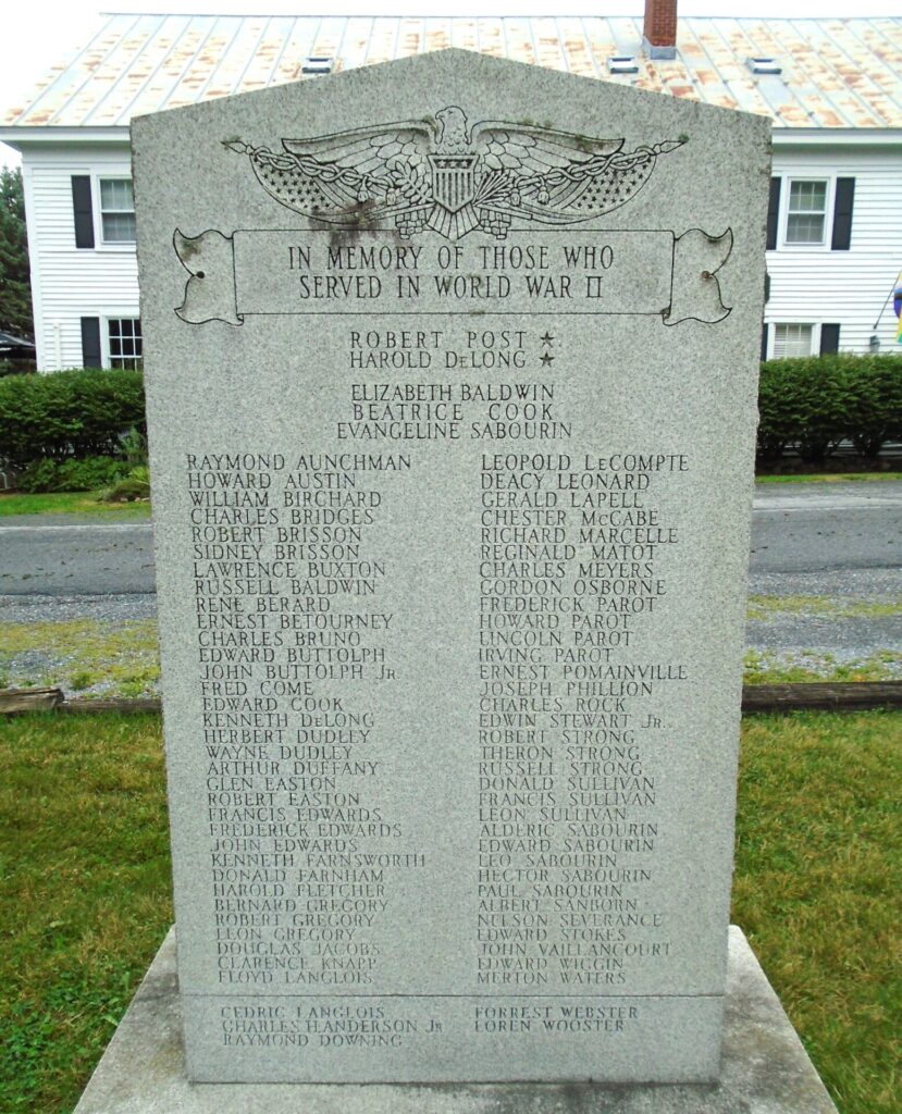 SHOREHAM WORLD WAR II VETERANS MEMORIAL