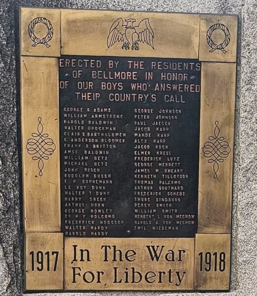 IN THE WAR FOR LIBERTY WAR MEMORIAL PLAQUE