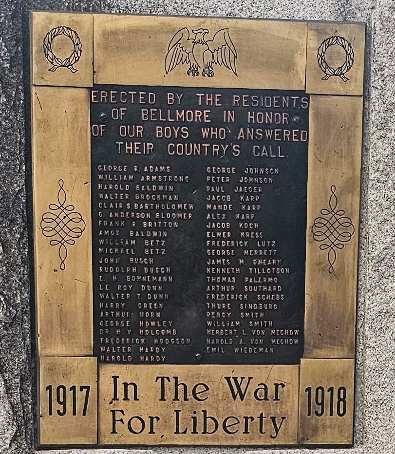 IN THE WAR FOR LIBERTY WAR MEMORIAL PLAQUE