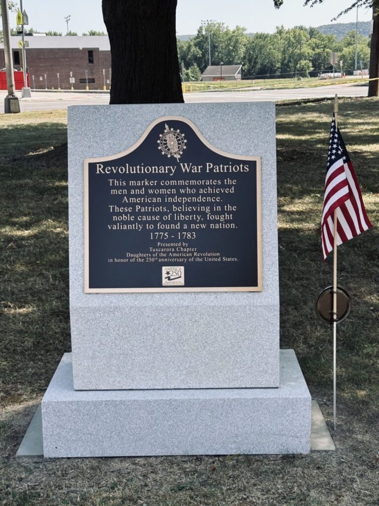 REVOLUTIONARY WAR PATRIOTS WAR MEMORIAL MARKER ENDICOTT