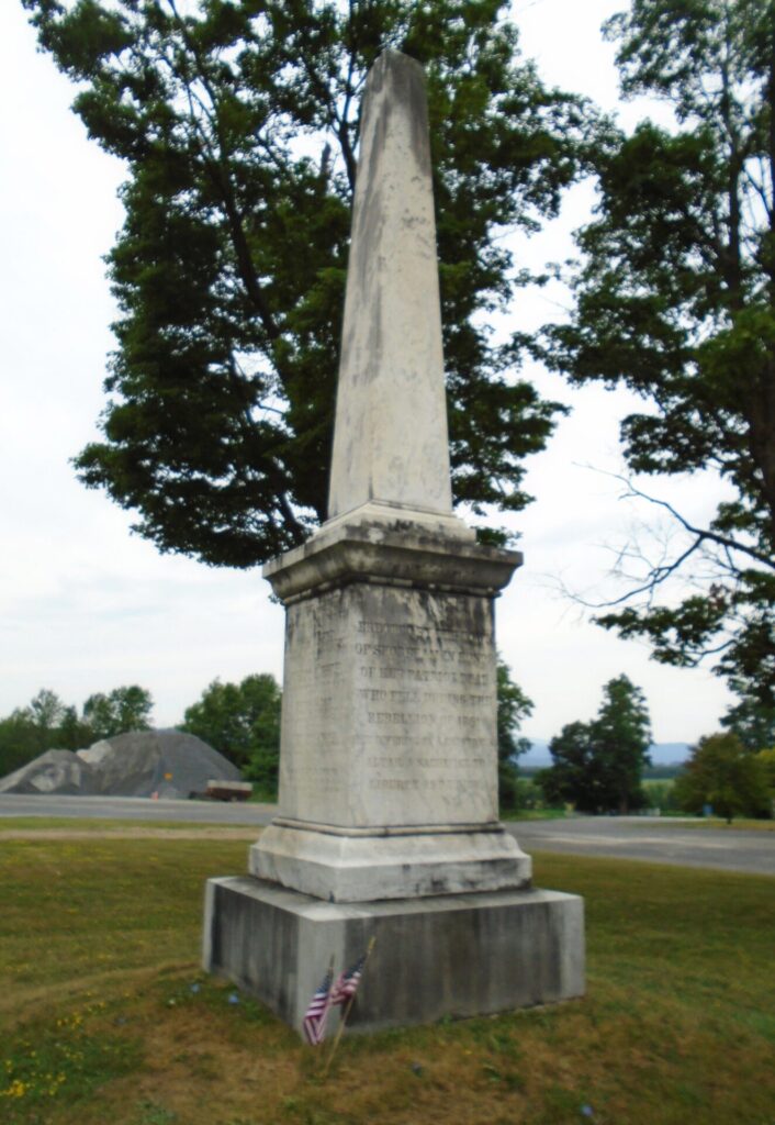 TOWN OF SHOREHAM REBELLION OF 1861 WAR MEMORIAL