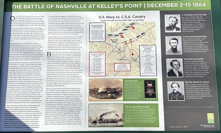 THE BATTLE OF NASHVILLE AT KELLY’S POINT WAR MEMORIAL PANEL