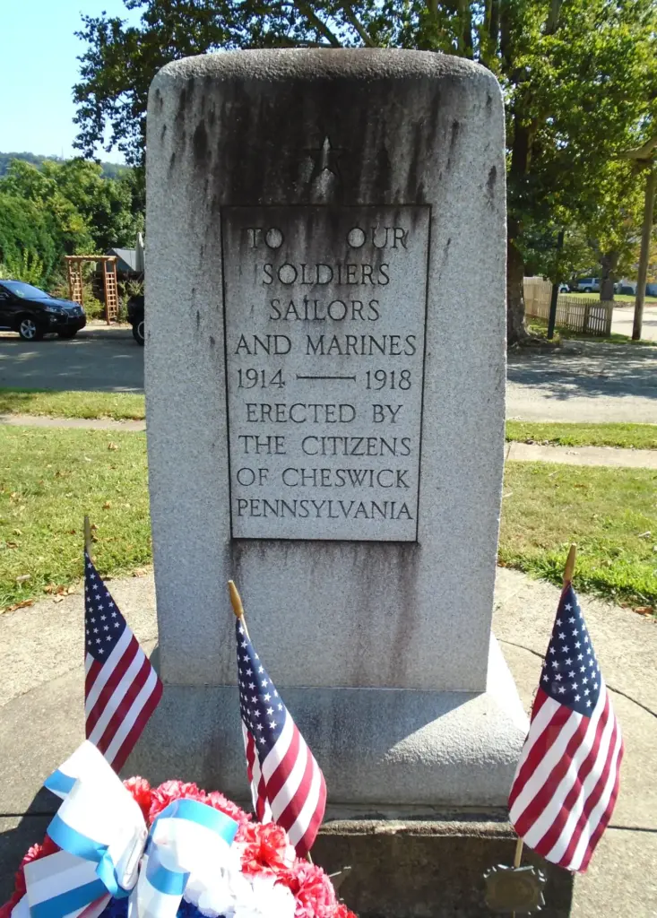 CITIZENS OF CHESWICK WORLD WAR MEMORIAL