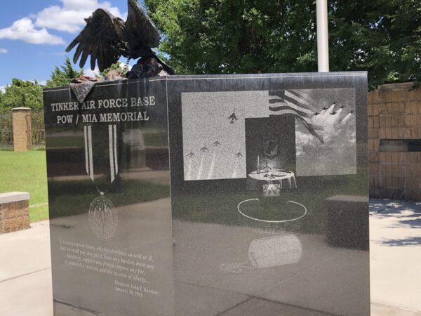 TINKER AIR FORCE BASE POW MIA MEMORIAL RIGHT SIDE
