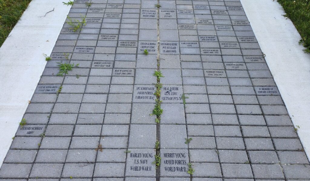 BUCKEYE PARK VETERANS MEMORIAL BRICKS SECTION F