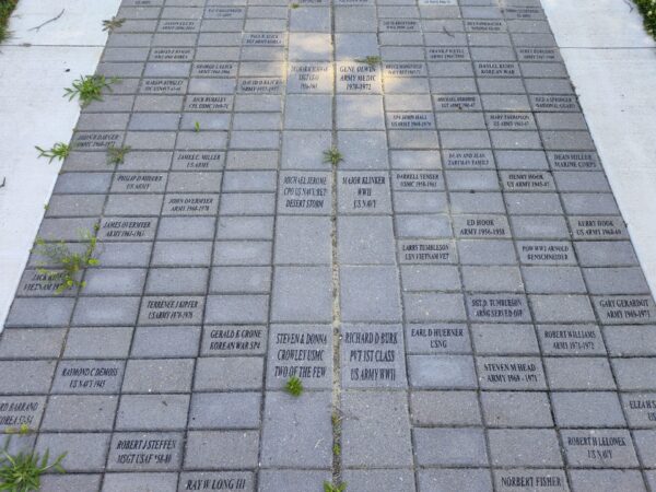 BUCKEYE PARK VETERANS MEMORIAL BRICKS SECTION E