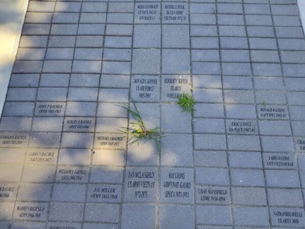 BUCKEYE PARK VETERANS MEMORIAL BRICKS SECTION B