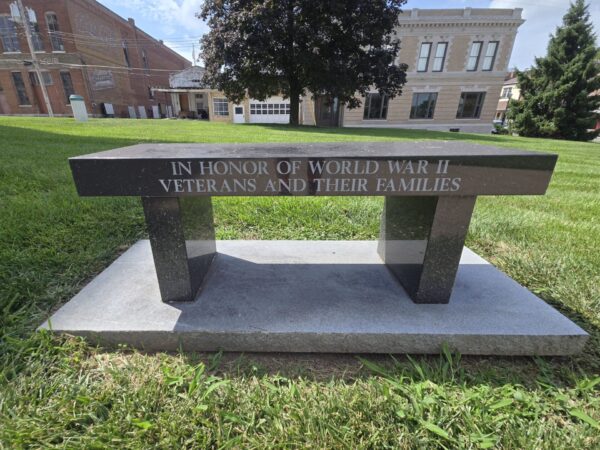WORLD WAR II VETERANS MEMORIAL BENCH