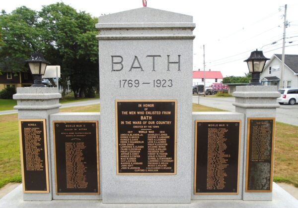 THE MEN WHO ENLISTED FROM BATH IN THE WARS OF OUR COUNTRY MEMORIAL FRONT