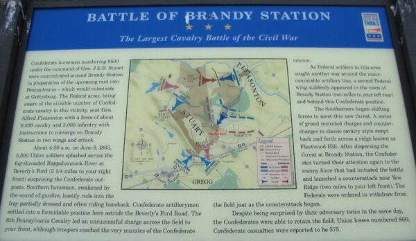 BATTLE OF BRANDY STATION THE LARGEST CAVALRY BATTLE OF THE CIVIL WAR MEMORIAL PANEL