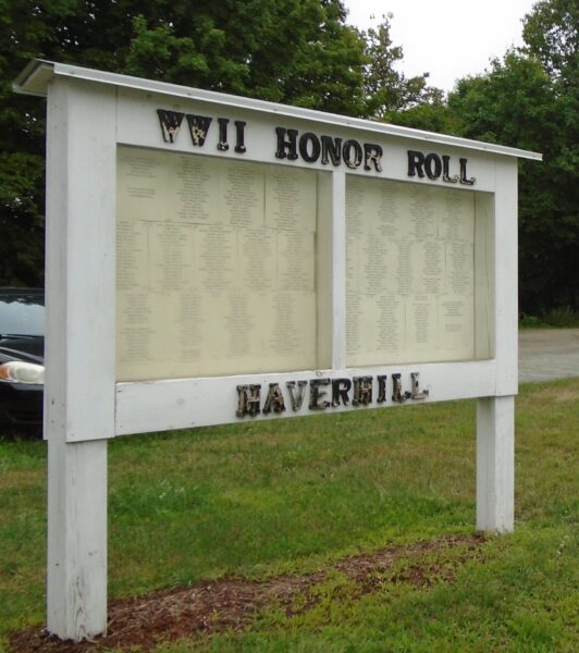 HAVERHILL WW II HONOR ROLL MEMORIAL