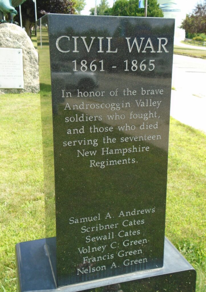 ANDROSCOGGIN VALLEY SOLDIERS CIVIL WAR MEMORIAL